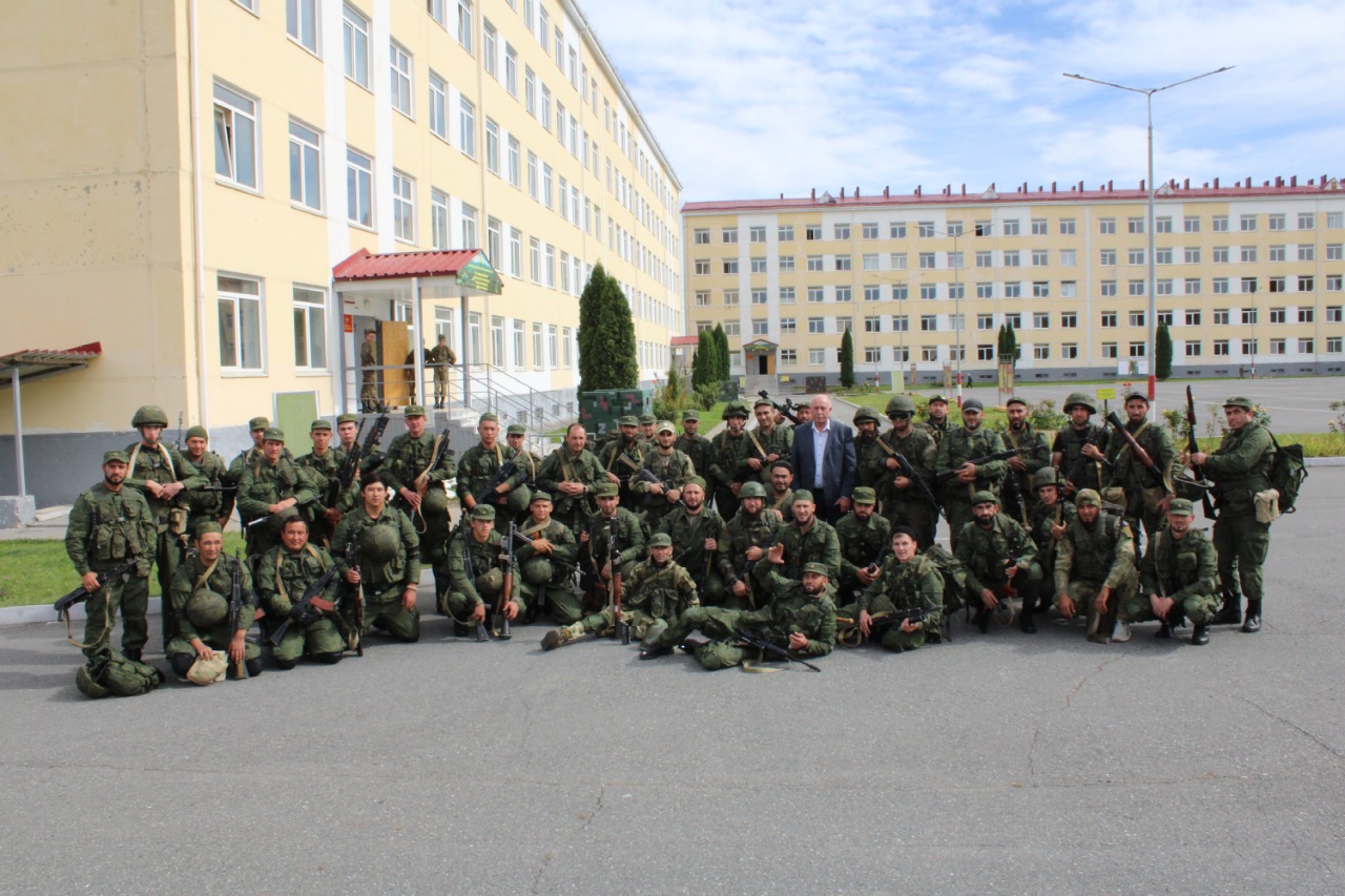 Встреча с мобилизованными военнослужащими-дагестанцами в Северной Осетии