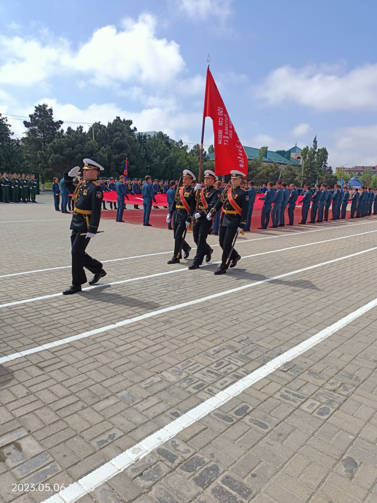 Сегодня в Каспийске прошла республиканская акция «Знамя Победы»